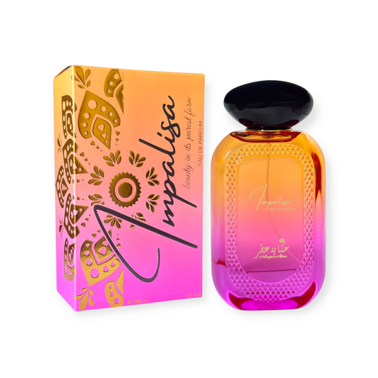 Impalisa by Hekayat Attar bottle with packaging on white background