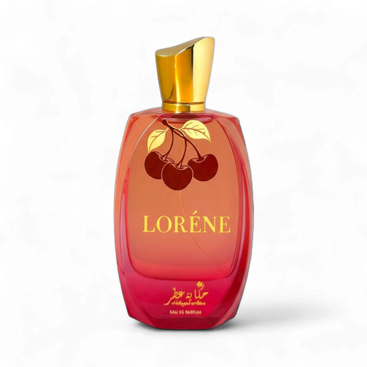 Lorene by Hekayat Attar bottle on a transparent background