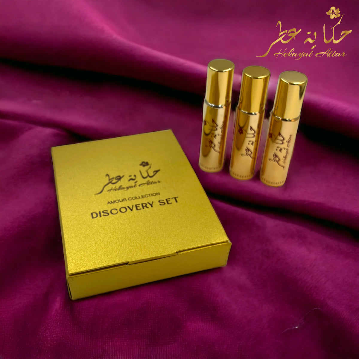 Discovery Set | Amour Collection by Hekayat Attar ( Rose Oud, Bonita ...