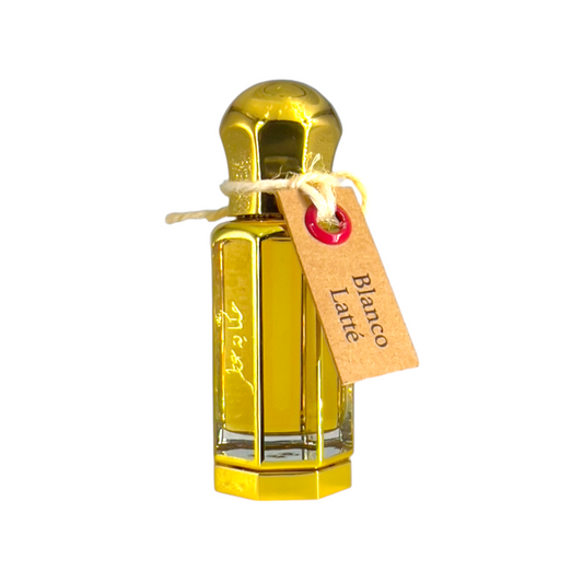 Blanco latte 12 ml Oil perfume by Hekayat Attar bottle on a white background