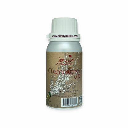 CHAMPAGNE OUD100 ML OIL PERFUME by Hekayat Attar Bottle with white background