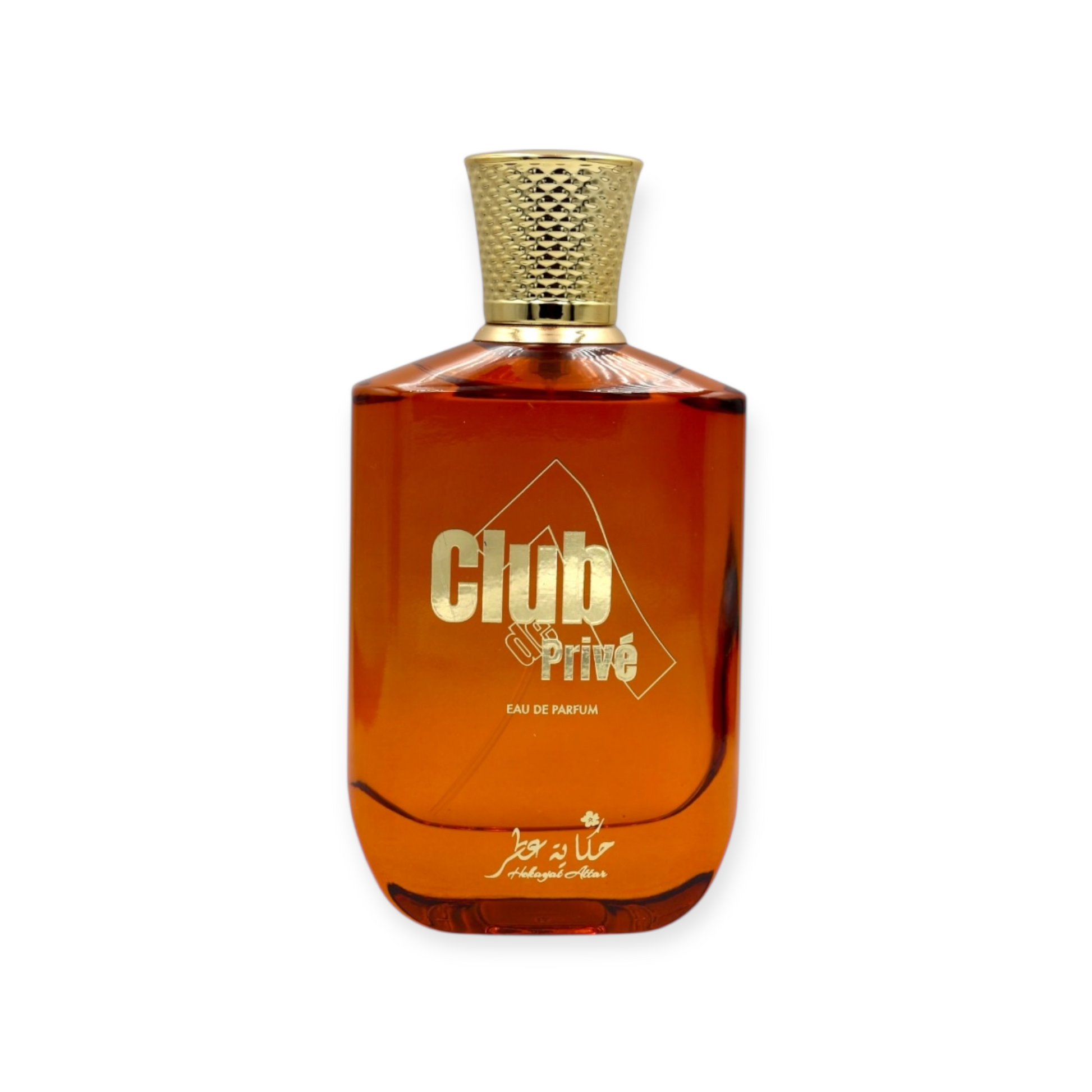 CLUBDE7PRIVE by Hekayat Attar Bottle on a white background
