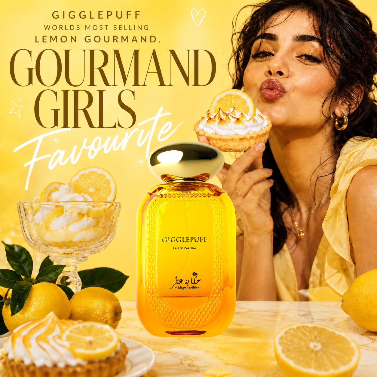 Gigglepuff by Hekayat Attar branded perfume gourmand girl shows her obsession