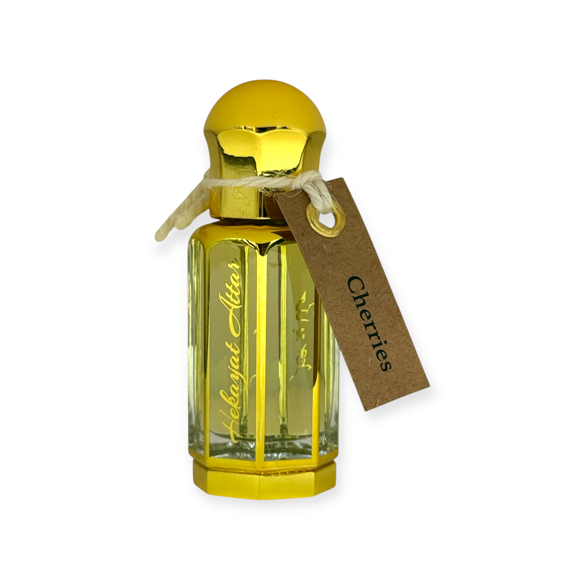 Cherries 12 ml Oil perfume by Hekayat Attar bottle on a white  background