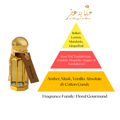 fragrance pyramid of hekayat branded implaisa layering oil 