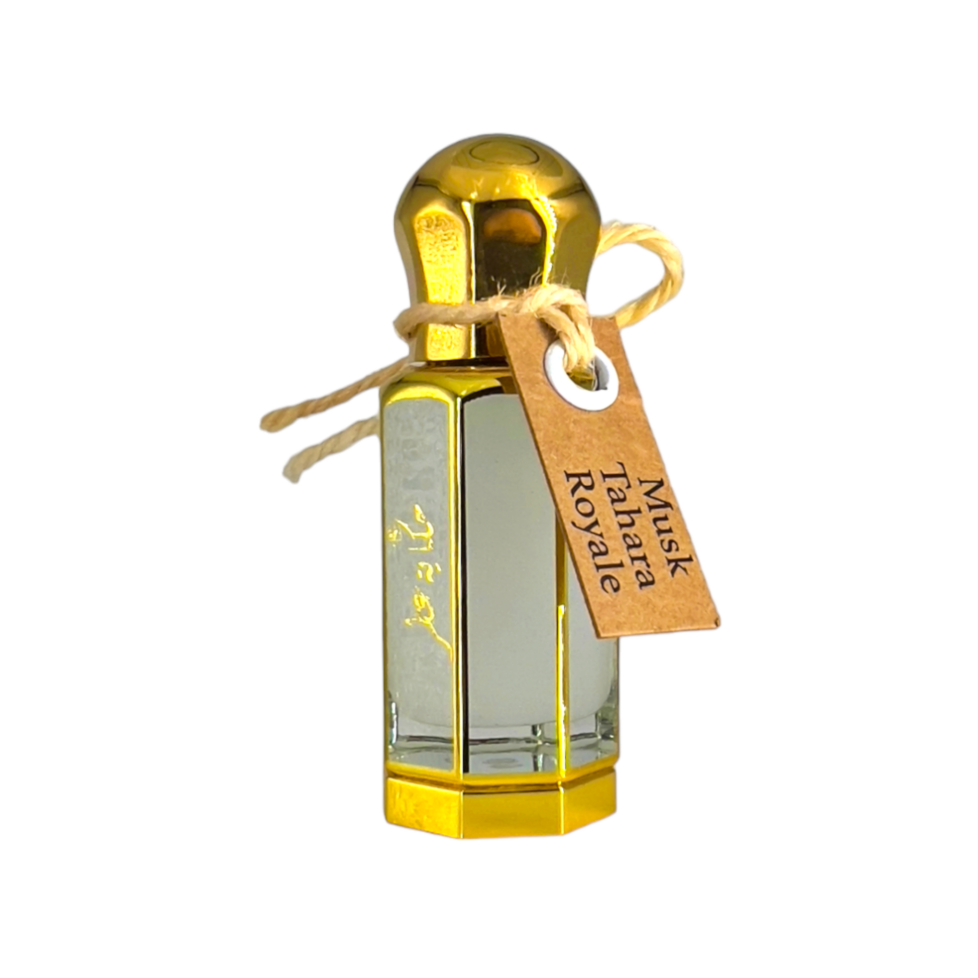 Musk Tahara Royale 12 ml Oil perfume by Hekayat Attar bottle on a white background
