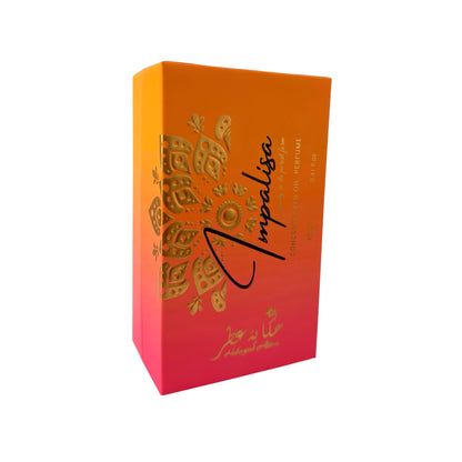 Impalisa Oil Perfume by Hekayat Attar box on a white background